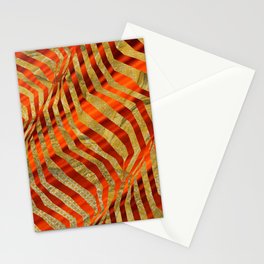 Fragments No2 Red and Gold Stationery Card