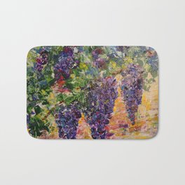 Grapes on the Vine Bath Mat | Abstract, Painting, Nature, Landscape 