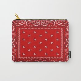 Bandana in Red - Classic Red Bandana  Carry-All Pouch