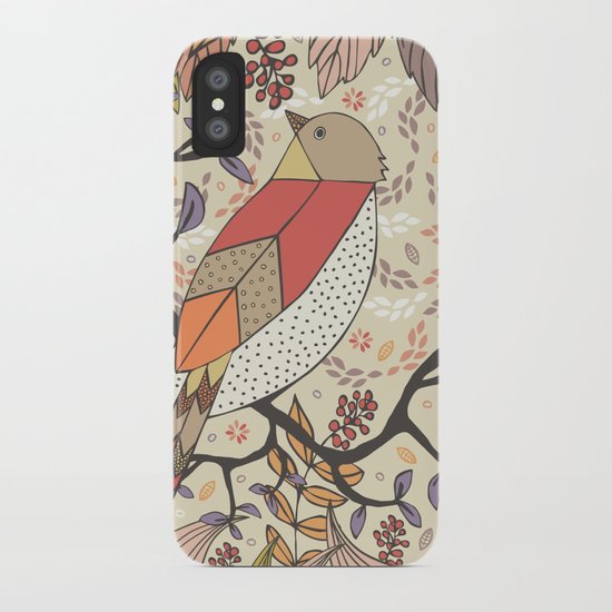 Singing Red Bird iPhone Case