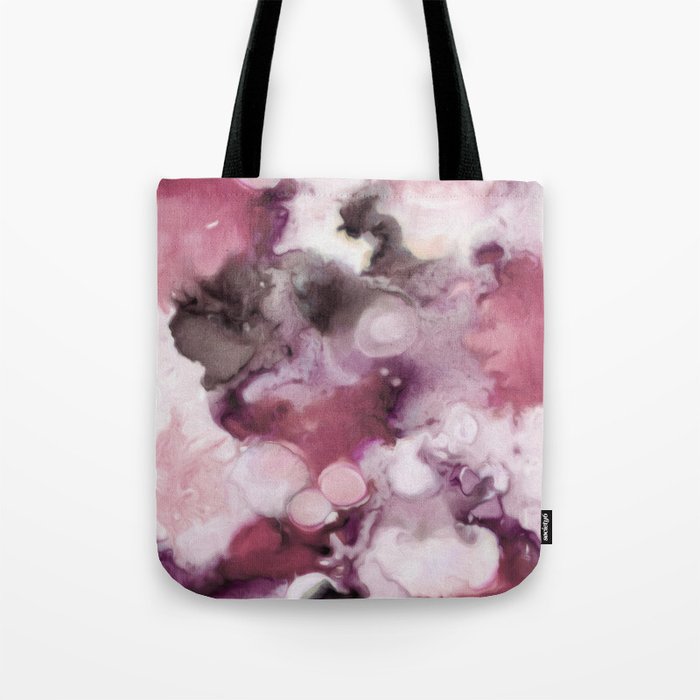 Organic Abstract in shades of plum Tote Bag
