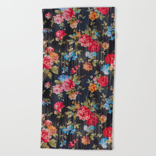 Flowers Pattern Beach Towel
