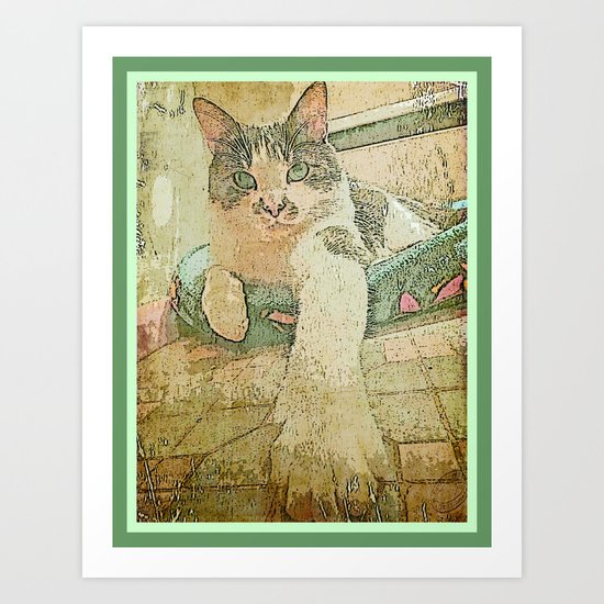 Bijou in basket Art Print