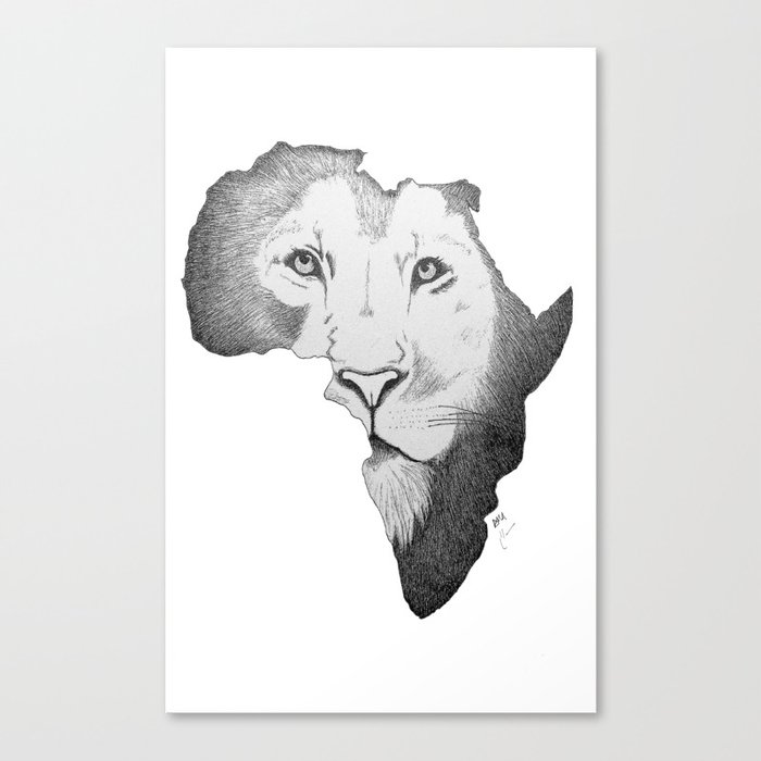 African Lion Canvas Print