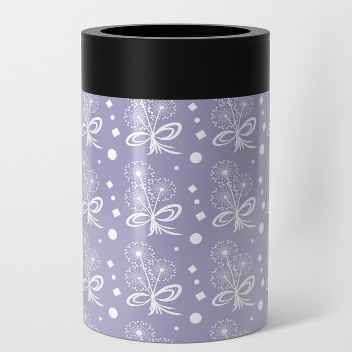 Purple and white flower pattern Can Cooler