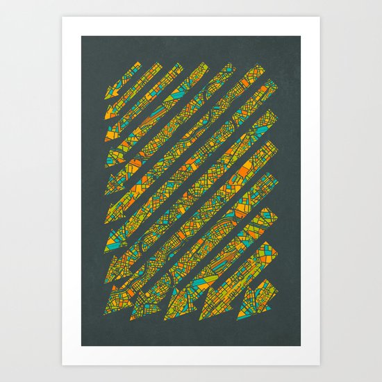 Arrows Map Art Print