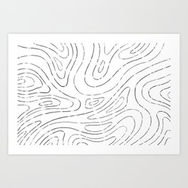 Abstract Topographic Pattern. Digital Illustration background Art Print