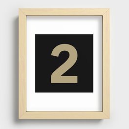 Number 2 (Sand & Black) Recessed Framed Print