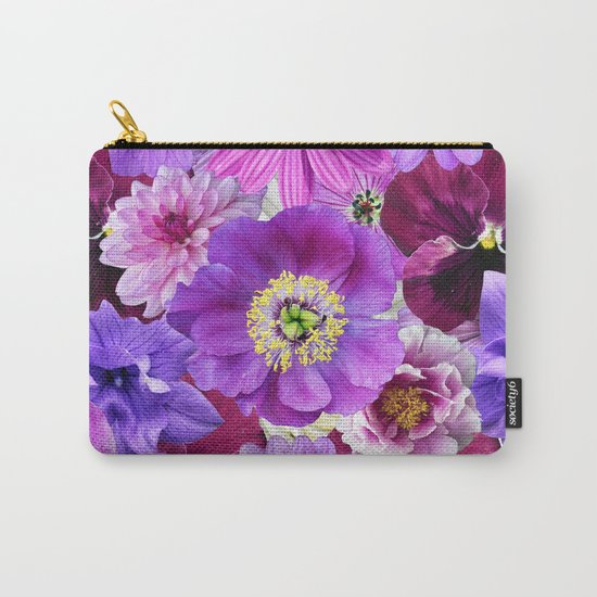 PURPLE FLOWERS Carry-All Pouch