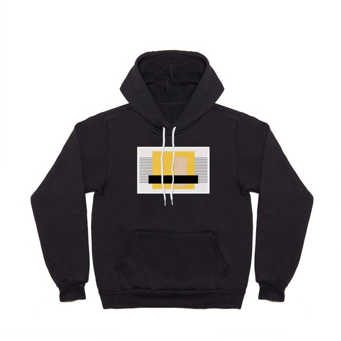 Yellow block with black stripes Hoody