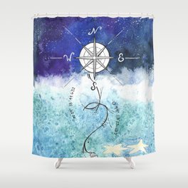 Anchor and the horizon Shower Curtain
