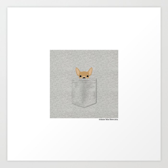 Pocket Chihuahua Tan Art Print By Annewashere Society6