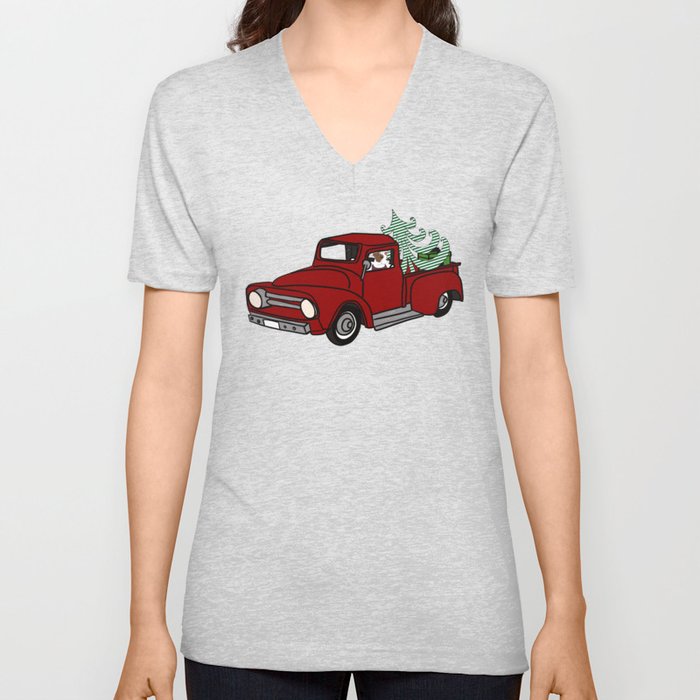 Christmas t shirt with red truck sales