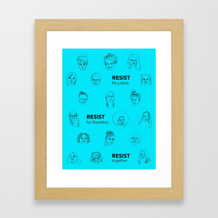 RESIST for Justice Framed Art Print