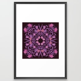 Mandala Vector abstract color decorative floral ethnic ornamental illustration Framed Art Print