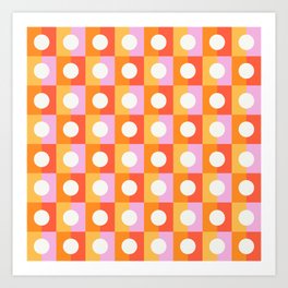 Retro Checkered Art Print