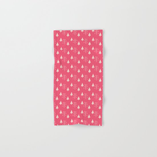 Christmas tree pink Hand & Bath Towel