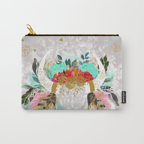 Fantasy boho skull Carry-All Pouch