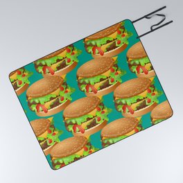 Double Cheeseburgers Picnic Blanket