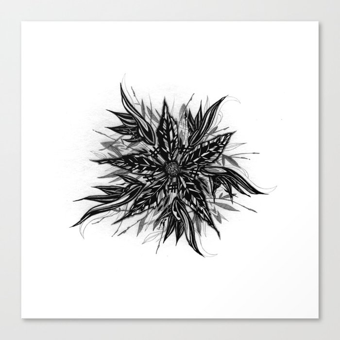 GR1N-FL0W3R (Grin Flower) Canvas Print