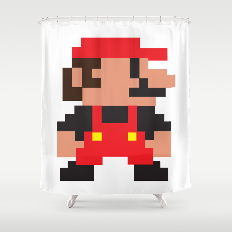 My 8 Bit Super Mario Bros Shower Curtain By Deemak Society6