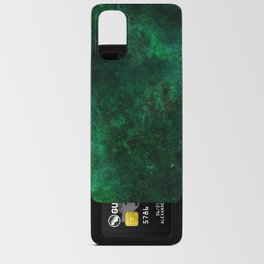 Abstract dark green Android Card Case