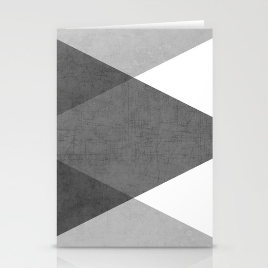 black and white triangles Stationery Cards