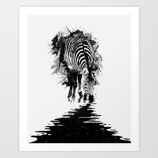 Stripe Charging Art Print