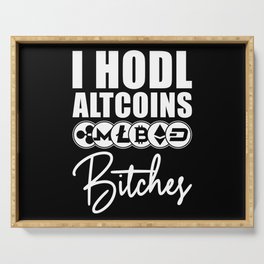 Altcoins Gangster Cryptocurrency Coin Gift Serving Tray