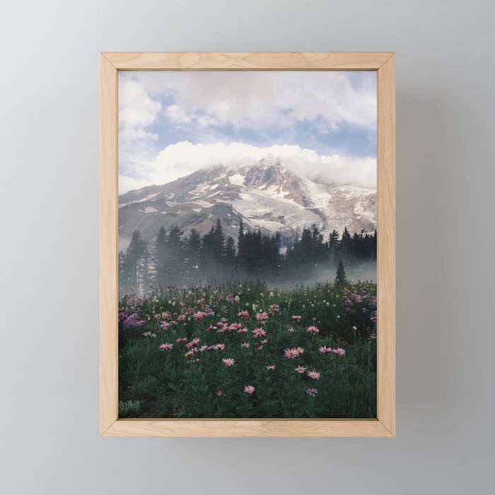 Mt Rainier Framed Mini Art Print