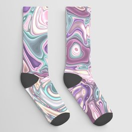 Psychedelic Pastel Marble Socks