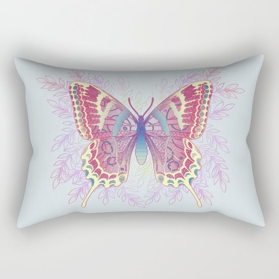 Beautiful Colorful Butterfly Design Rectangular Pillow
