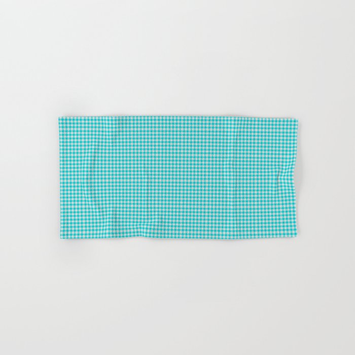 Dark Turquoise Gingham Hand & Bath Towel by detnecs | Society6