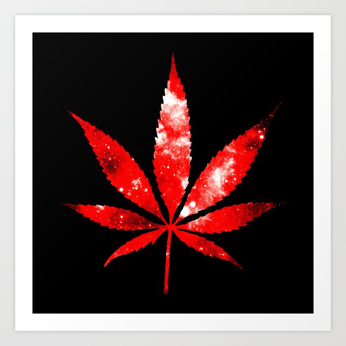 Weed : High Times red Galaxy Art Print