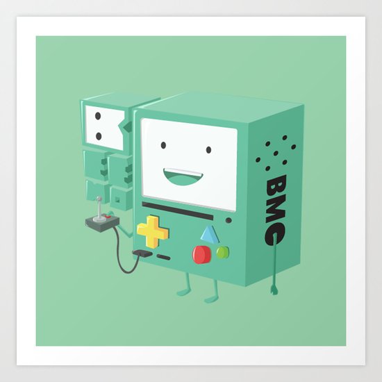 Adventure Time - Beemo ( in - style ) Art Print
