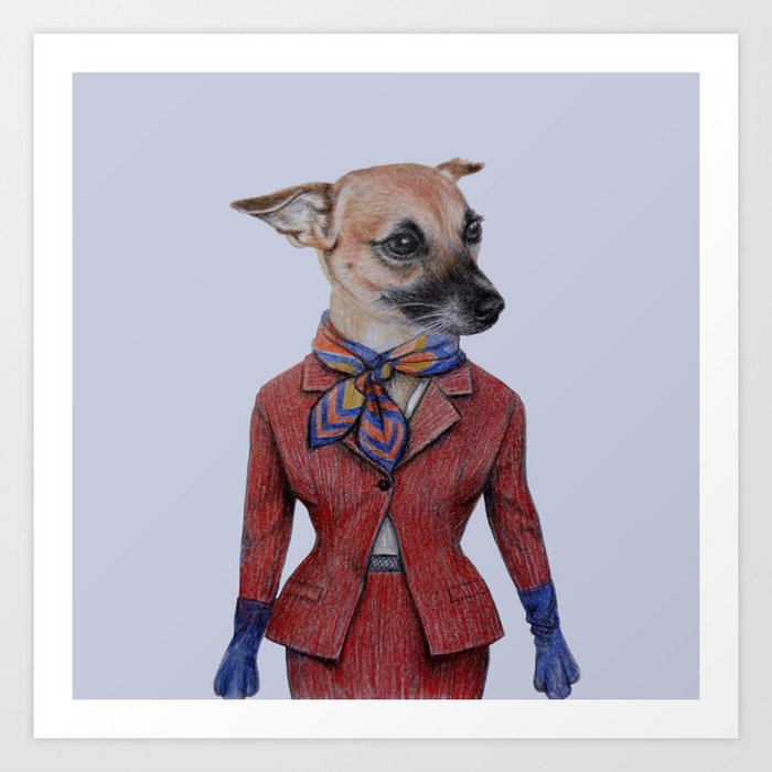 dogs in clothes art