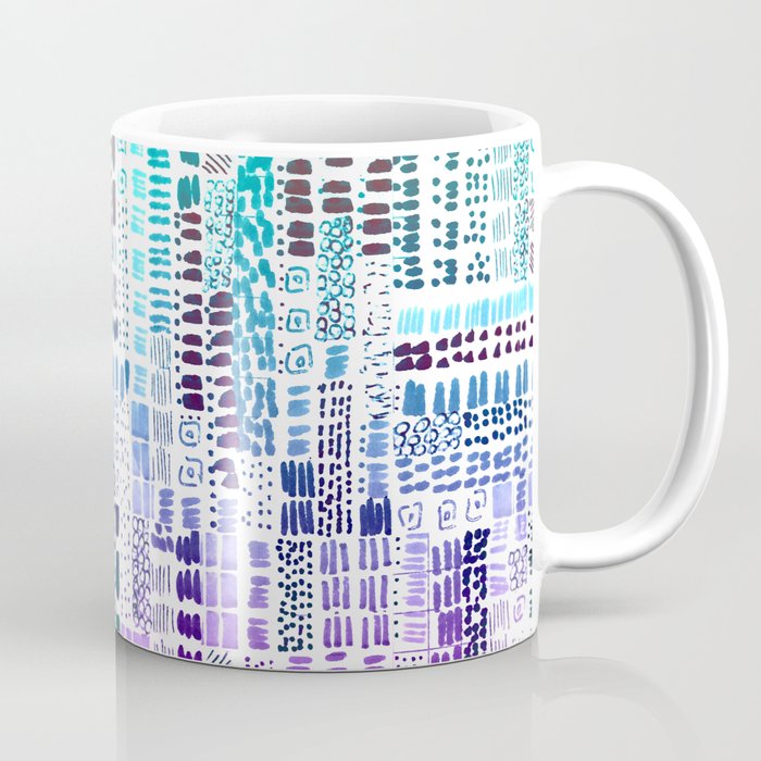 vibrant blue purple ink marks hand-drawn collection Coffee Mug