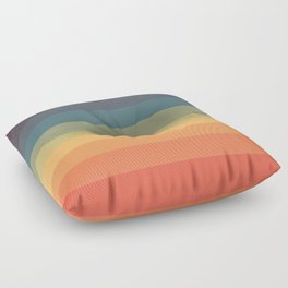 Colorful Retro Striped Rainbow Floor Pillow