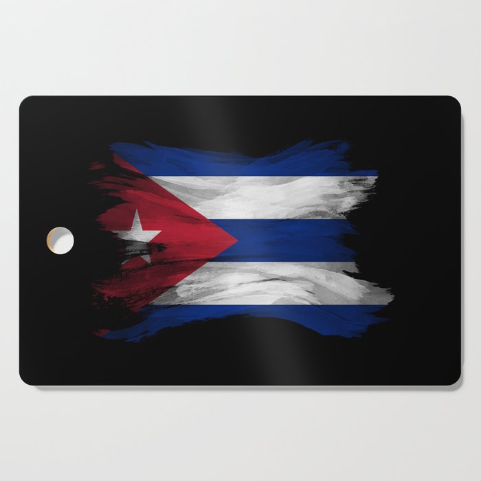 Cuba flag brush stroke, national flag Cutting Board