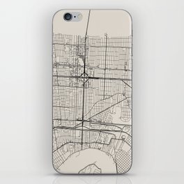 USA, Metairie City Map iPhone Skin