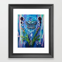 Transformation- Pisces, Butterfly & Hyssop Framed Art Print