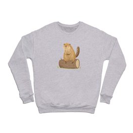 Beaver on a Log Crewneck Sweatshirt