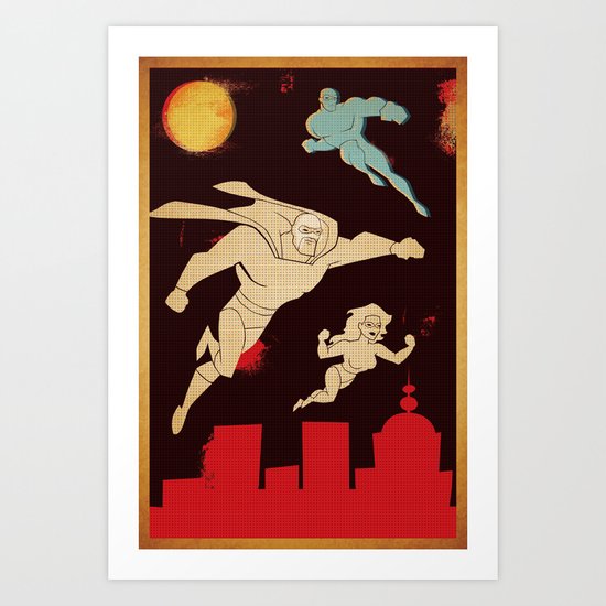 Superheroes Art Print