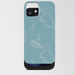 Under the Sea Whale & Submarine Pattern iPhone Card Case