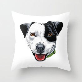 Black and White Dog Throw Pillow