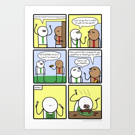 Antics #290 - animal instinct Art Print