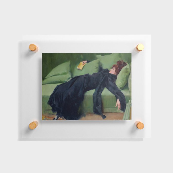 Decadent Young Woman after the Dance Floating Acrylic Print