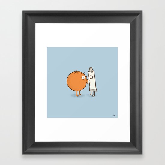 First and Last Kiss Framed Art Print