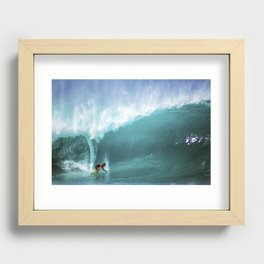 Gerry Lopez, Pipeline 1989 Recessed Framed Print