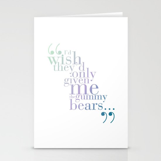 Gummy bears Stationery Cards